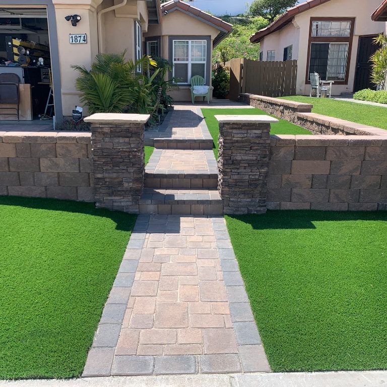 Walkways & Pathways Inviting stone pathways and paver walkways that guide guests through your property.